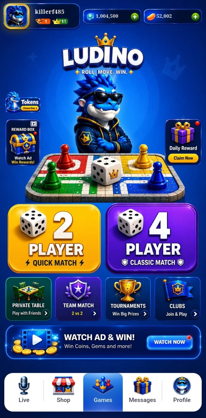 Ludino home screen
